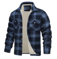 Nate™ | Herren Karierte Sherpa-Futterjacke