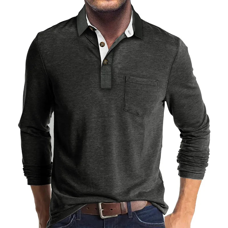 Jörg™ | Herren Langarmshirt in Unifarbe