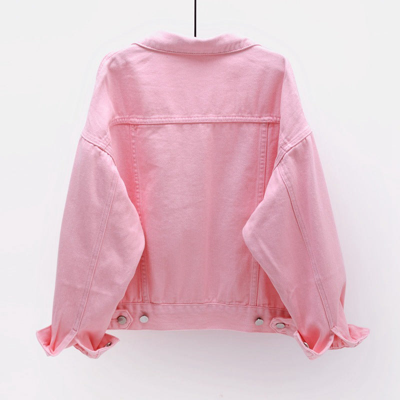 Aurelia - Elegante und bequeme rosa Denim-Jacke für Frauen