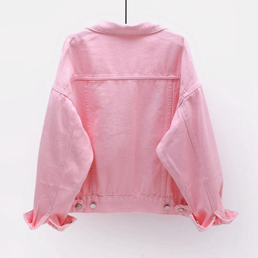 Aurelia - Elegante und bequeme rosa Denim-Jacke für Frauen