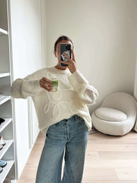 Damen Strickpullover – Oversize Pullover mit Strickmuster für stilvolle Outfits