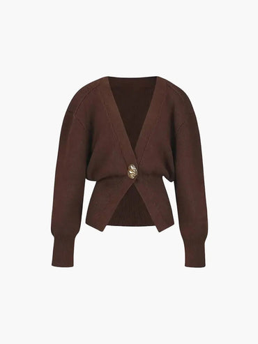 Norina | Strickcardigan mit auffälligem Knopf