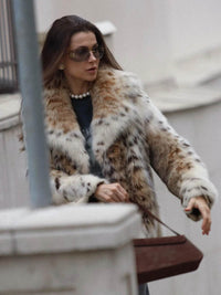 Audrey™ - Pelzjacke mit Leopardenmuster