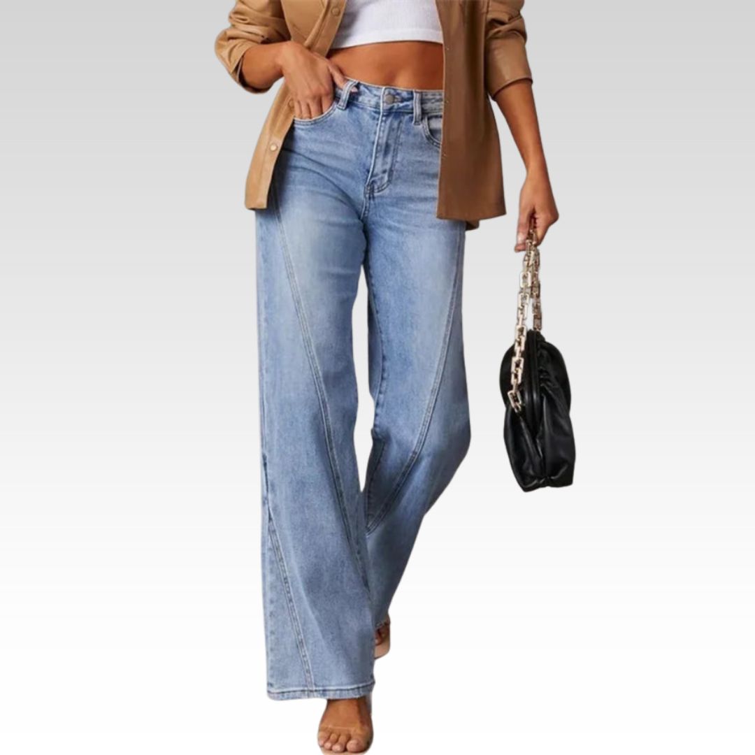 QUINTINA | WEITE JEANS MIT HOHER TAILLE