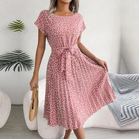 Sommerliches Chiffonkleid mit Blumenmuster