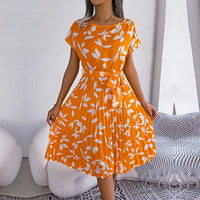 Sommerliches Chiffonkleid mit Blumenmuster