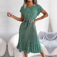 Sommerliches Chiffonkleid mit Blumenmuster