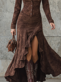 Valeria | Langes Kleid mit Volants