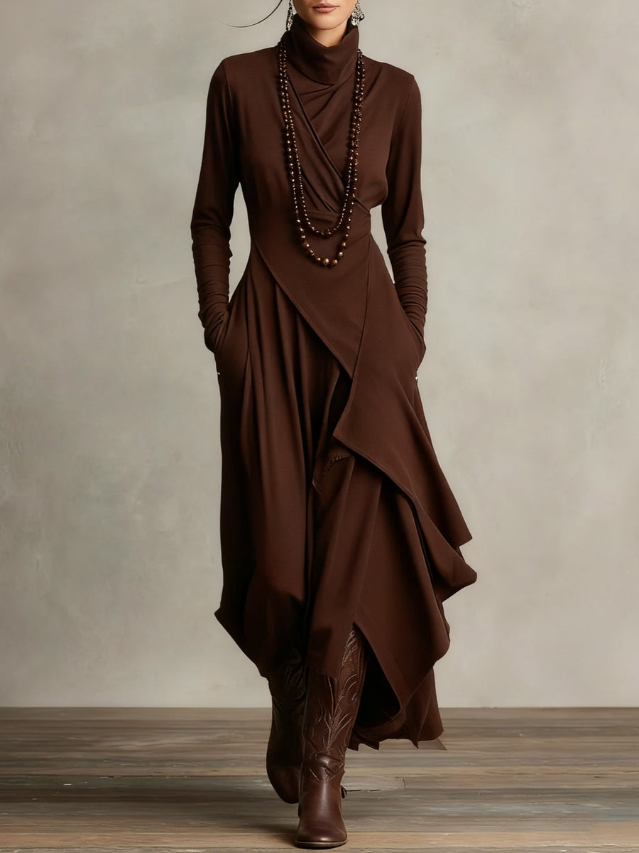 Patrizia – Asymmetrisches Maxikleid im Tunika-Stil