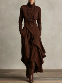 Patrizia – Asymmetrisches Maxikleid im Tunika-Stil