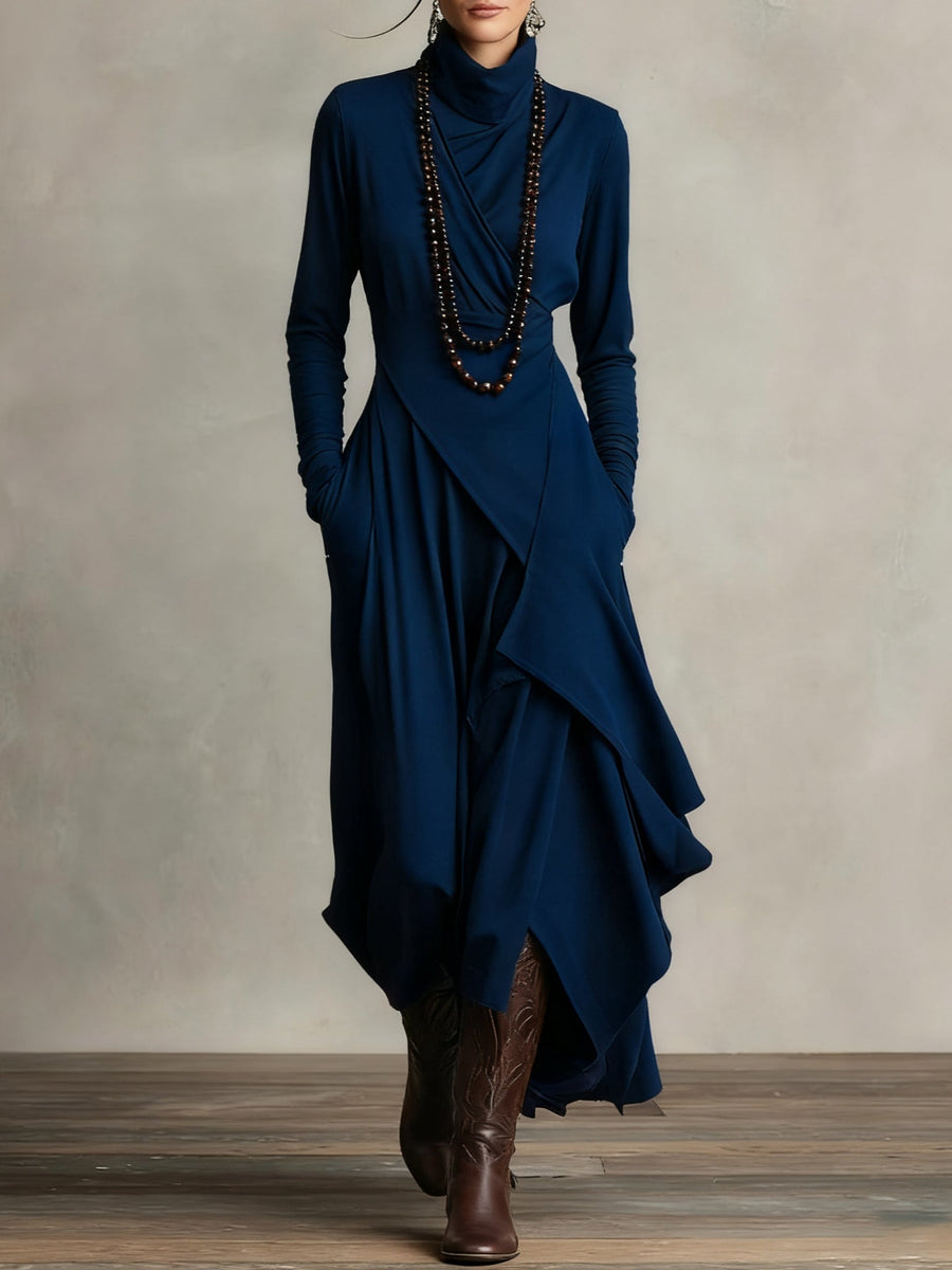Patrizia – Asymmetrisches Maxikleid im Tunika-Stil