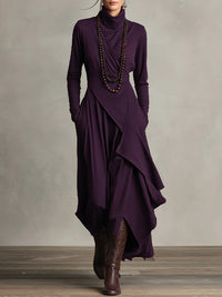 Patrizia – Asymmetrisches Maxikleid im Tunika-Stil