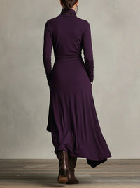 Patrizia – Asymmetrisches Maxikleid im Tunika-Stil