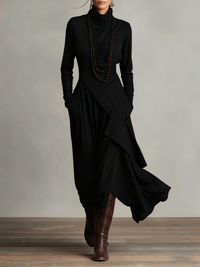 Patrizia – Asymmetrisches Maxikleid im Tunika-Stil