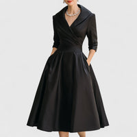 Rosalie | Elegante midi-jurk met een subtiele glans