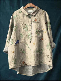 Amita | Vintage-Bluse mit Blumenmuster