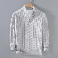 Adam | Eleganter Pullover mit halbem Reißverschluss