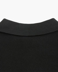 Aaron | Cozy halbem Reißverschluss Herren Gerippt Strickpullover mit Polokragen