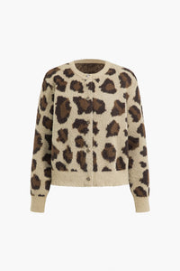 Leona | Weicher Strick-Cardigan mit Leopardenmuster – Trendy & Bequem