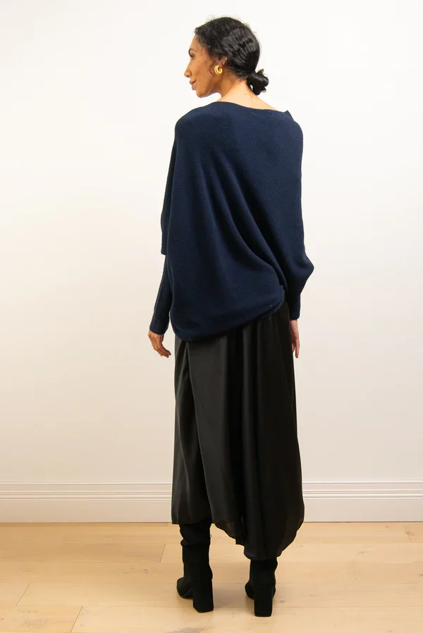 Asymmetrisch Drapierter Pullover
