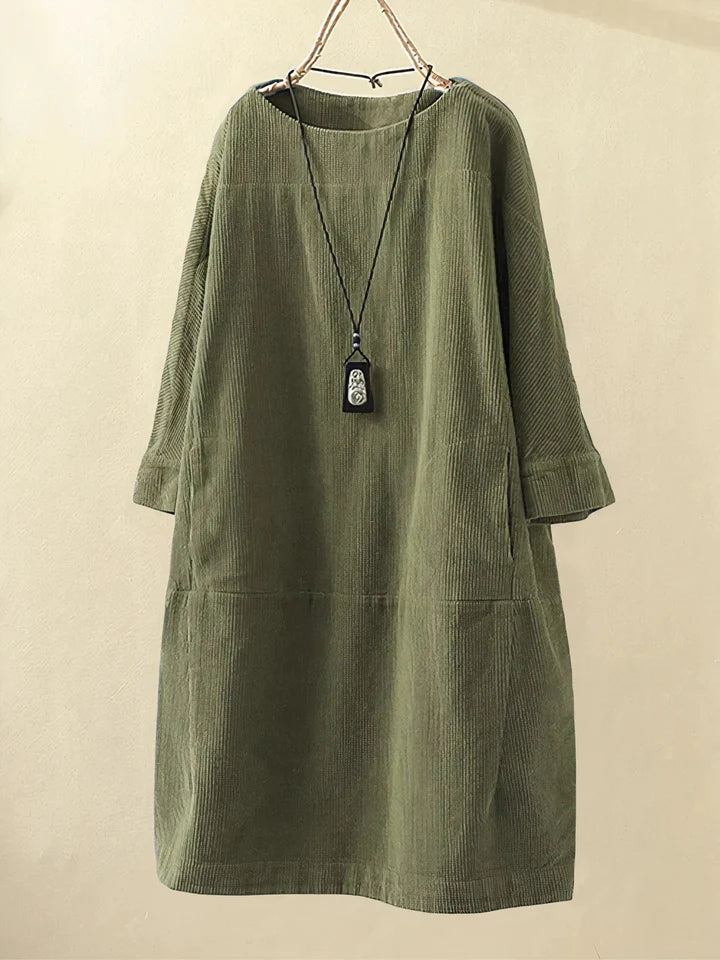 Velvra™ - Gemütliche Vintage Cord Tunika