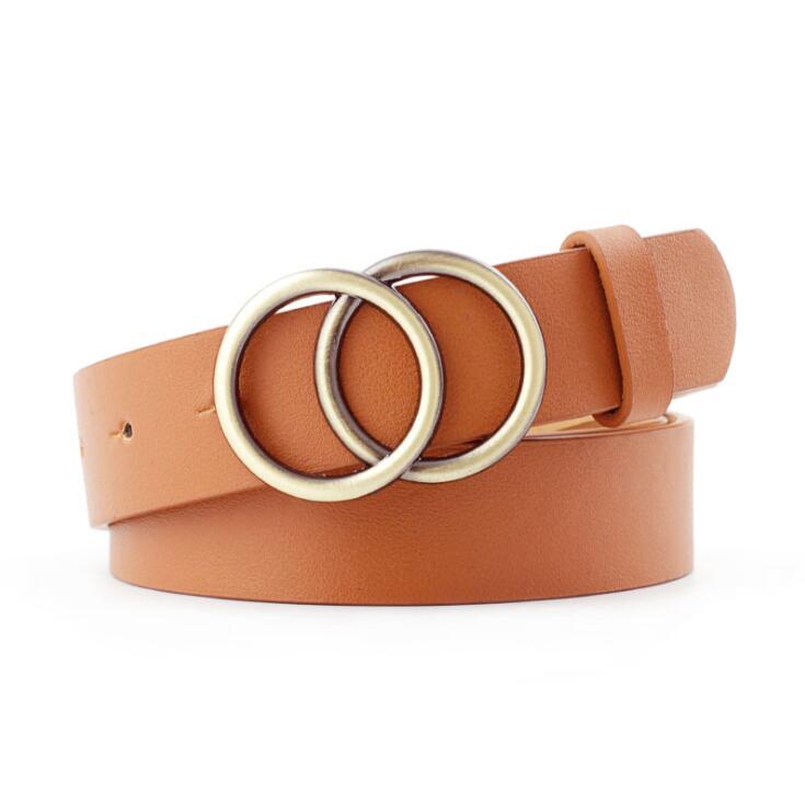 Schicker Aria Damen Ledergürtel mit modischer O-Ring-Schnalle