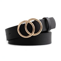 Schicker Aria Damen Ledergürtel mit modischer O-Ring-Schnalle