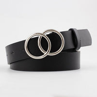 Schicker Aria Damen Ledergürtel mit modischer O-Ring-Schnalle