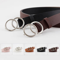 Schicker Aria Damen Ledergürtel mit modischer O-Ring-Schnalle