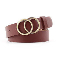 Schicker Aria Damen Ledergürtel mit modischer O-Ring-Schnalle