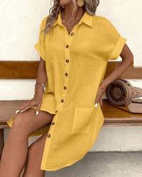 Luz™ - Bequemes Hemdkleid mit Knöpfen