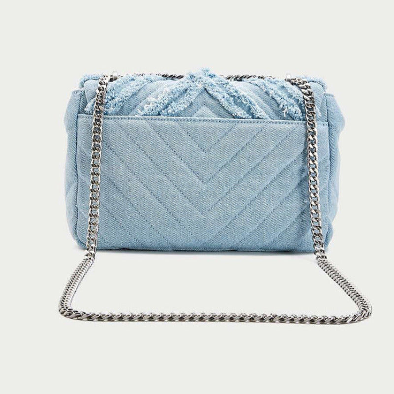 Macy - Elegante hellblaue Denim-Umhängetasche für Damen