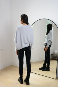 Asymmetrisch Drapierter Pullover