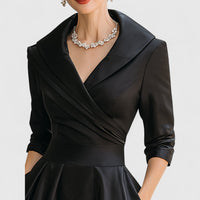 Rosalie | Elegante midi-jurk met een subtiele glans