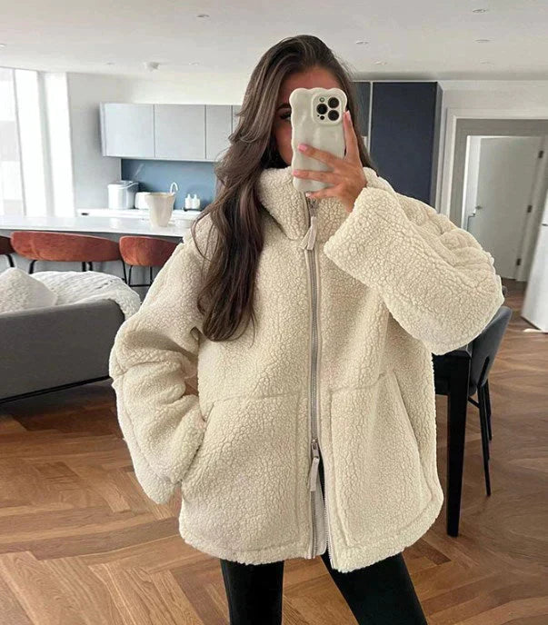 Pauline™ - Teddyjacke aus kuscheligen Baumwolle