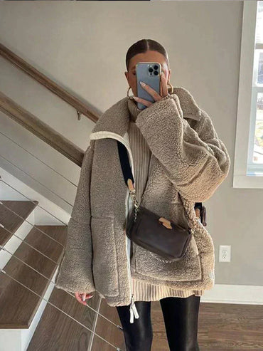 Pauline™ - Teddyjacke aus kuscheligen Baumwolle