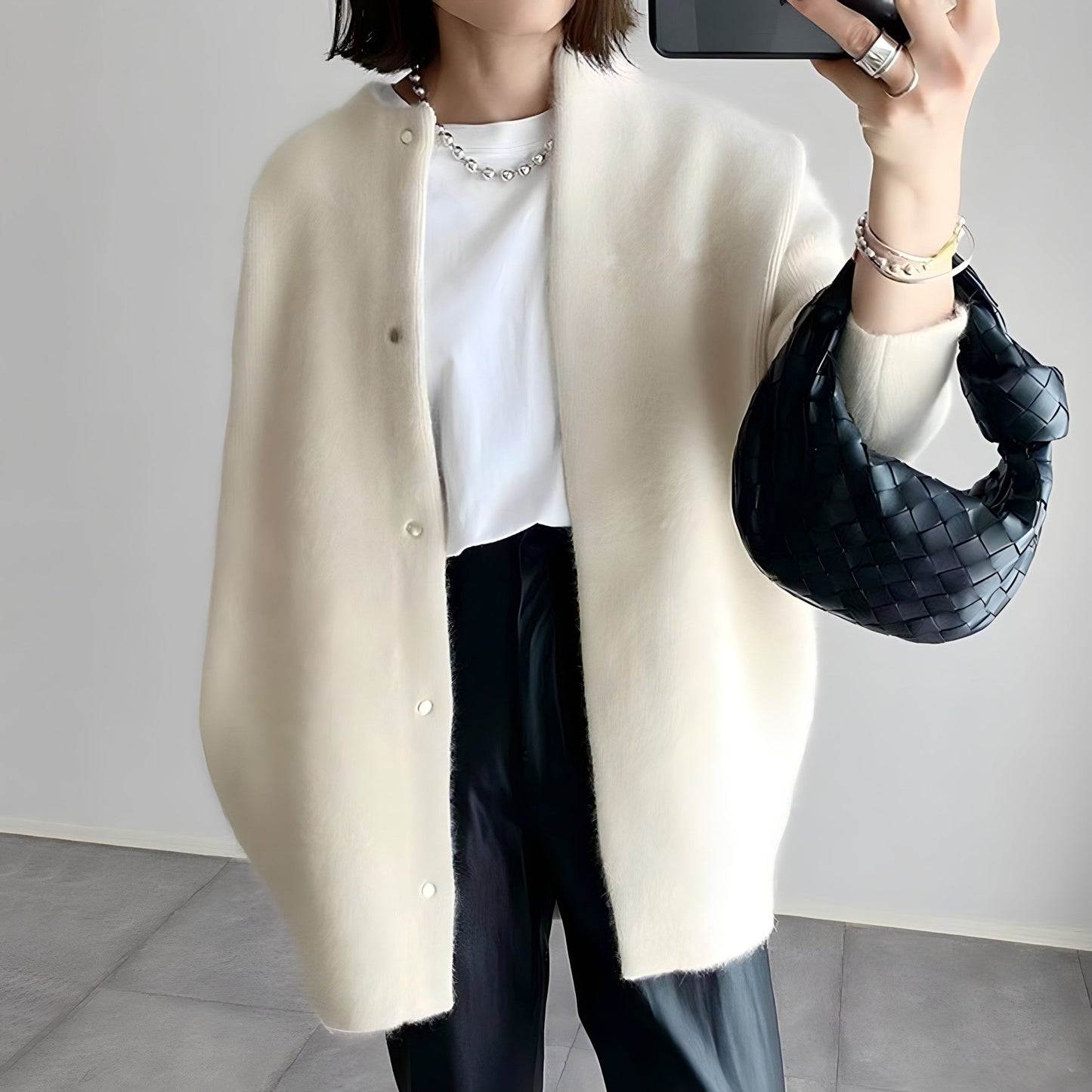 Strickjacke mit Knopfleiste