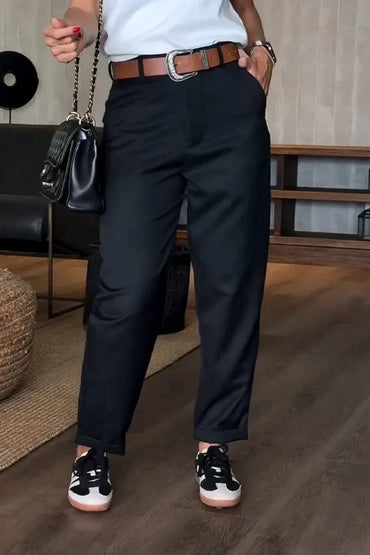 MATHILDA | ELEGANTE, FIGURSCHMEICHELNDE HOSE MIT STREIFEN