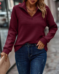 Lässiger Zip-up-Pullover