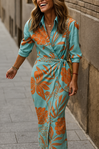 Louisa | Sommerkleid mit Wickel und Kragen