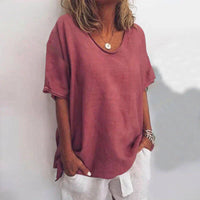 KATHIE - LOCKERES T-SHIRT MIT RUNDHALSAUSSCHNITT