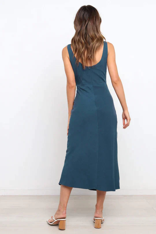 Midi-kleid Im Wickel-Stil