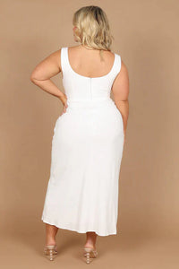 Midi-kleid Im Wickel-Stil