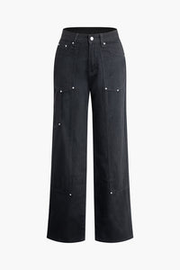 Weit geschnittene Jeans mit modernem Utility-Design