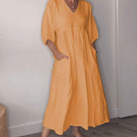 Willia™ – Bequemes, schickes Kleid mit V-Ausschnitt