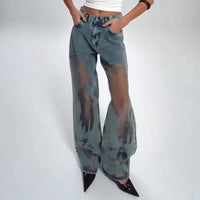 STELLA | JEANS MIT VINTAGE MESH PATCHWORK PRINT