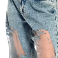 STELLA | JEANS MIT VINTAGE MESH PATCHWORK PRINT