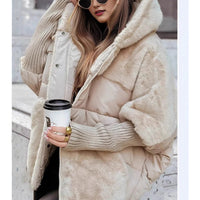Marlene - Oversize-Daunenjacke im Patchwork-Look
