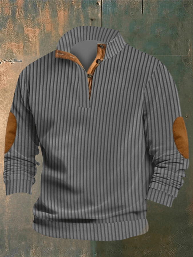 COOPER - RIPPED SWEATER MIT HOHEM KRAGEN