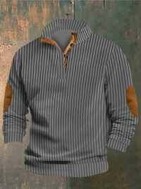COOPER - RIPPED SWEATER MIT HOHEM KRAGEN